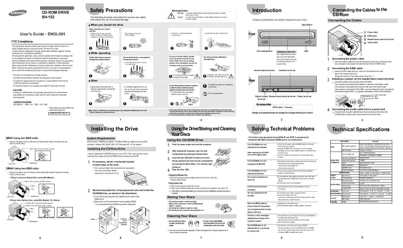 Mode d'emploi SAMSUNG SH-152A