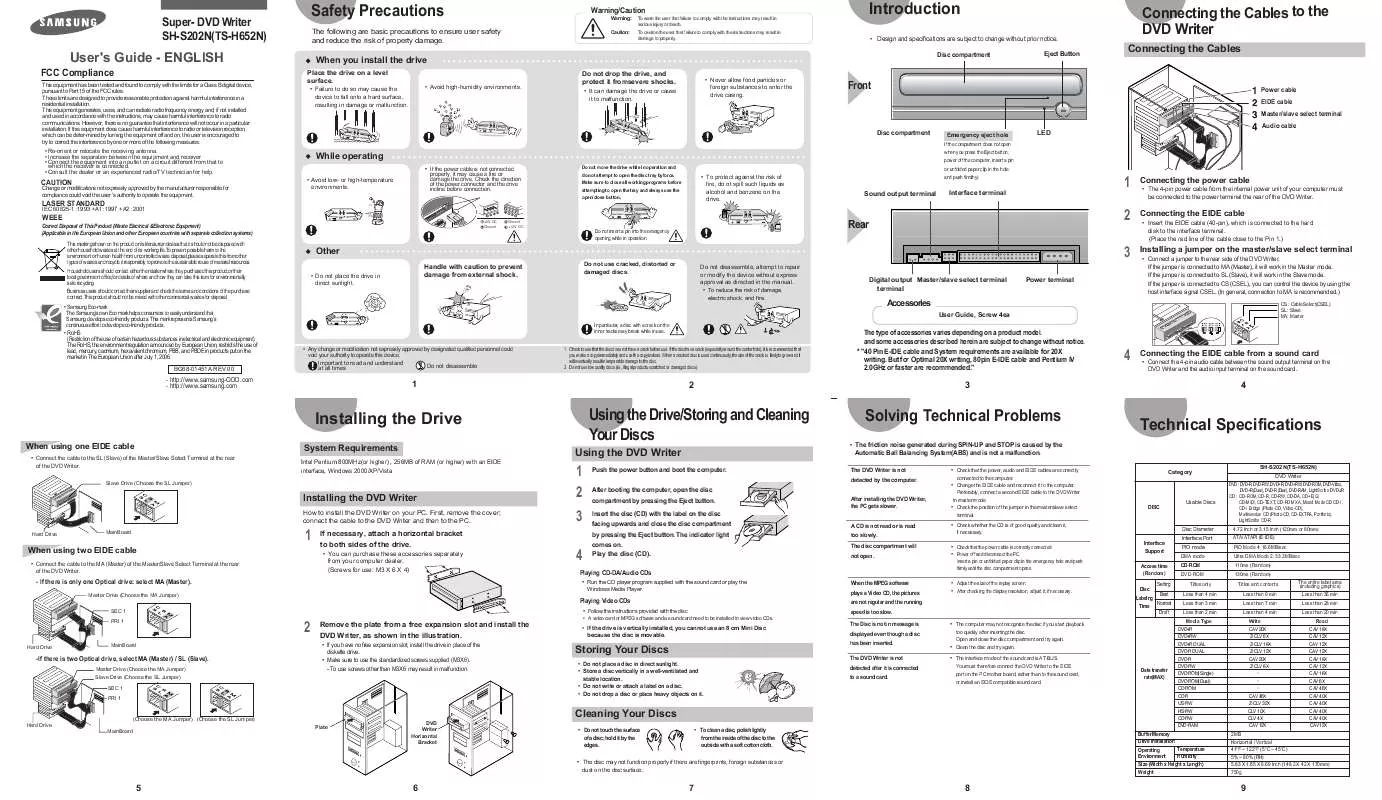 Mode d'emploi SAMSUNG SH-S202N