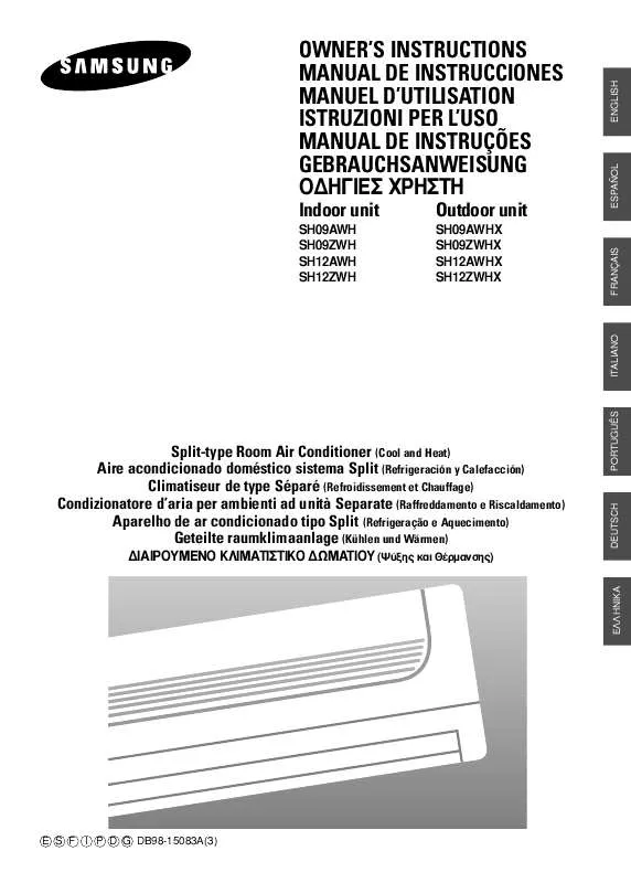 Mode d'emploi SAMSUNG SH-09AWHX