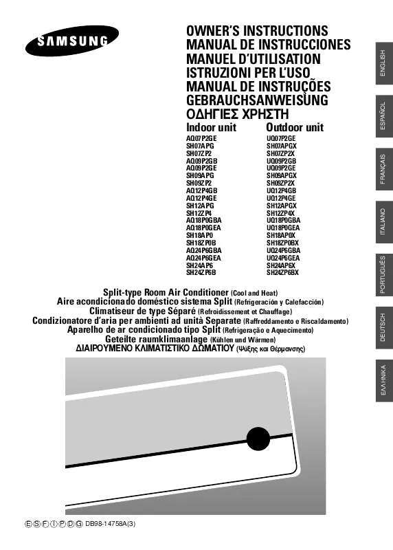 Mode d'emploi SAMSUNG SH24ZP6B-XSA