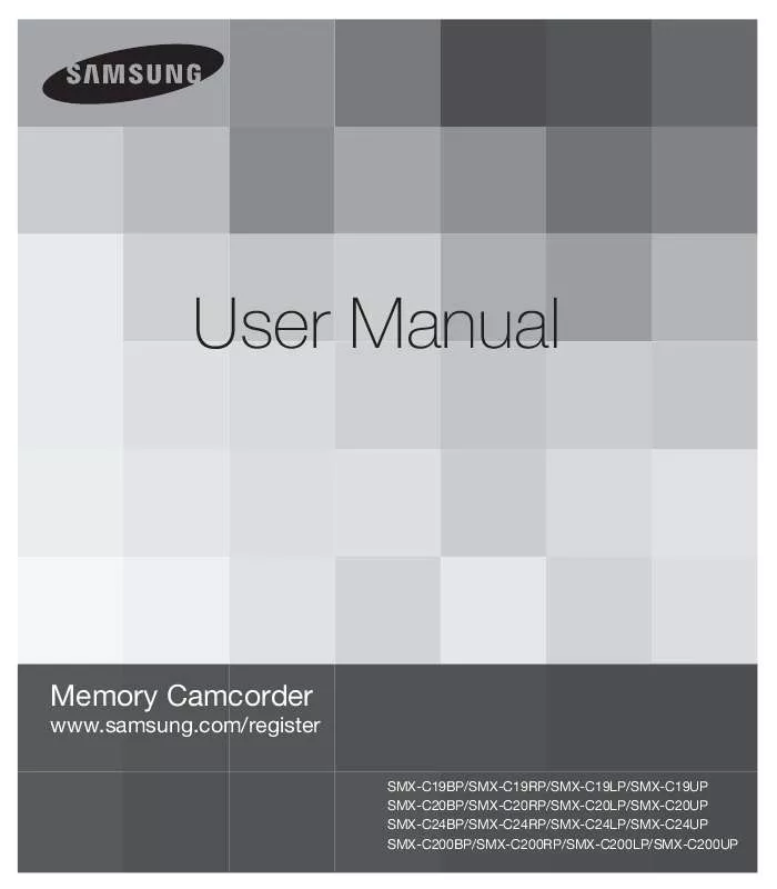 Mode d'emploi SAMSUNG SMX-C19BP