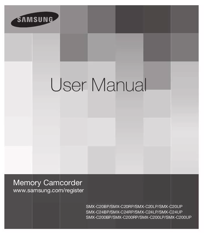 Mode d'emploi SAMSUNG SMX-C20LP