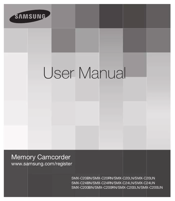 Mode d'emploi SAMSUNG SMX-C20RN