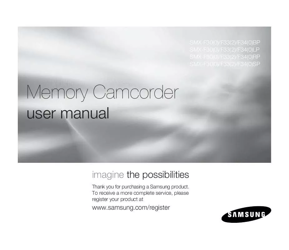 Mode d'emploi SAMSUNG SMX-F300BP