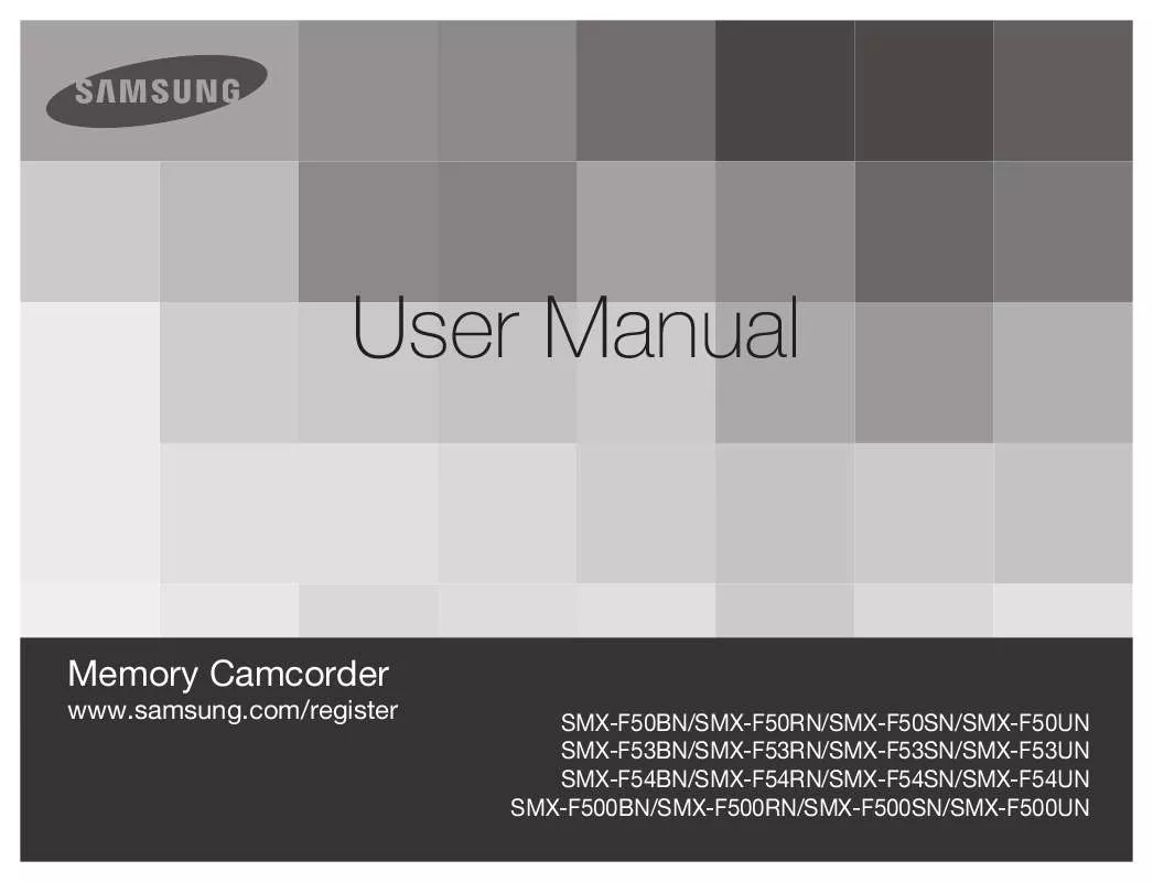 Mode d'emploi SAMSUNG SMX-F50BN