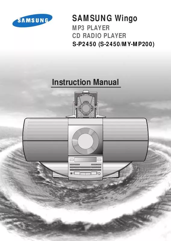 Mode d'emploi SAMSUNG SP-2450