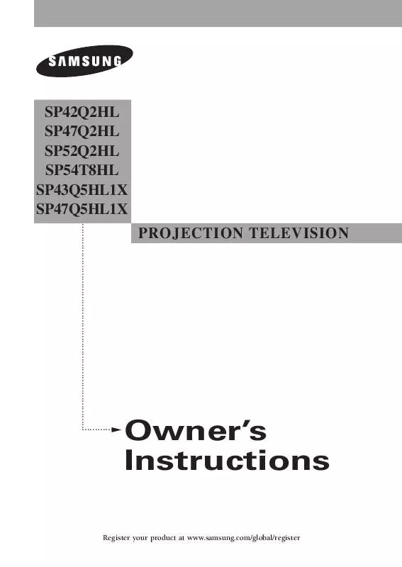 Mode d'emploi SAMSUNG SP-47Q5HL