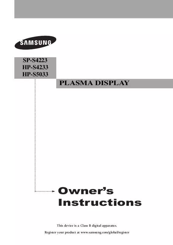 Mode d'emploi SAMSUNG SP-S4223