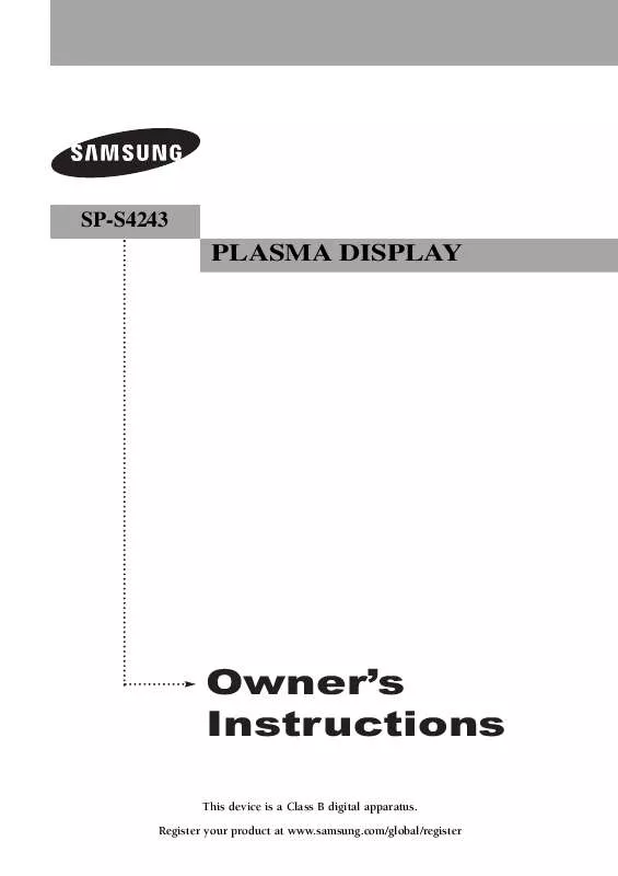 Mode d'emploi SAMSUNG SP-S4243