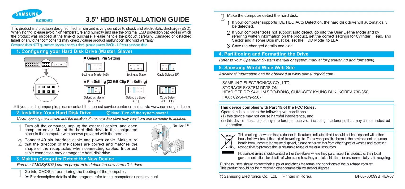 Mode d'emploi SAMSUNG SP0802N-KIT