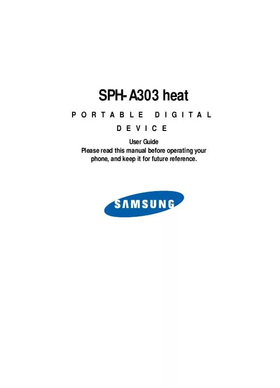 Mode d'emploi SAMSUNG SPH-A303