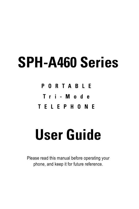 Mode d'emploi SAMSUNG SPH-A460