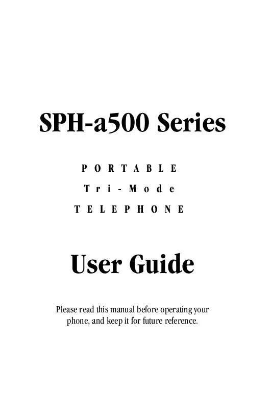 Mode d'emploi SAMSUNG SPH-A500