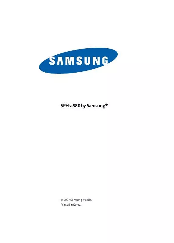 Mode d'emploi SAMSUNG SPH-A580