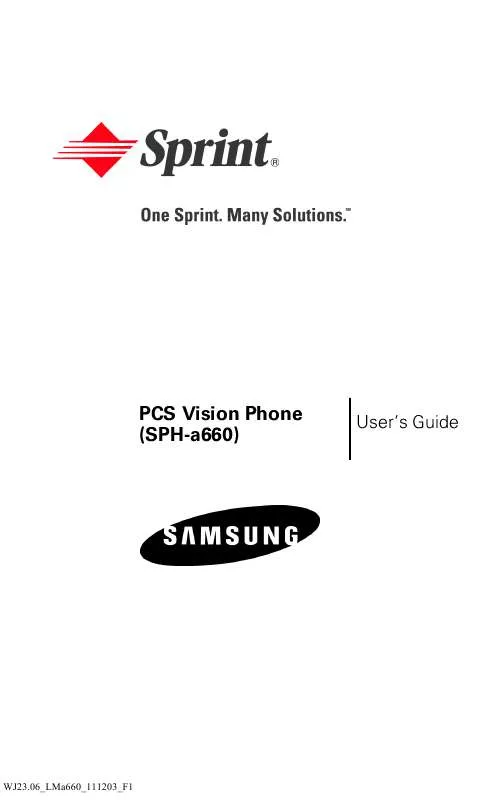 Mode d'emploi SAMSUNG SPH-A660B