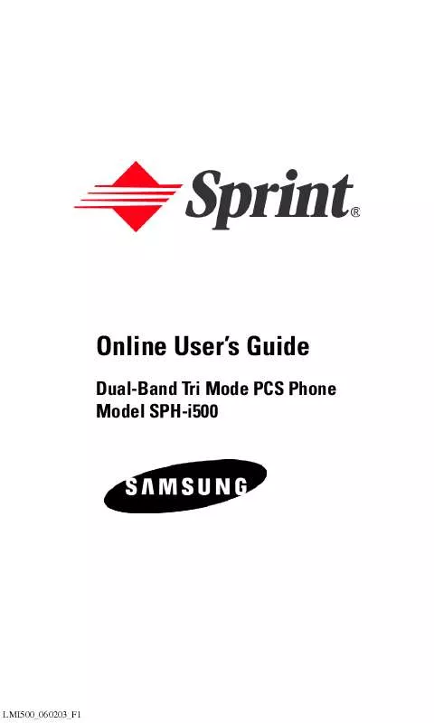 Mode d'emploi SAMSUNG SPH-I500