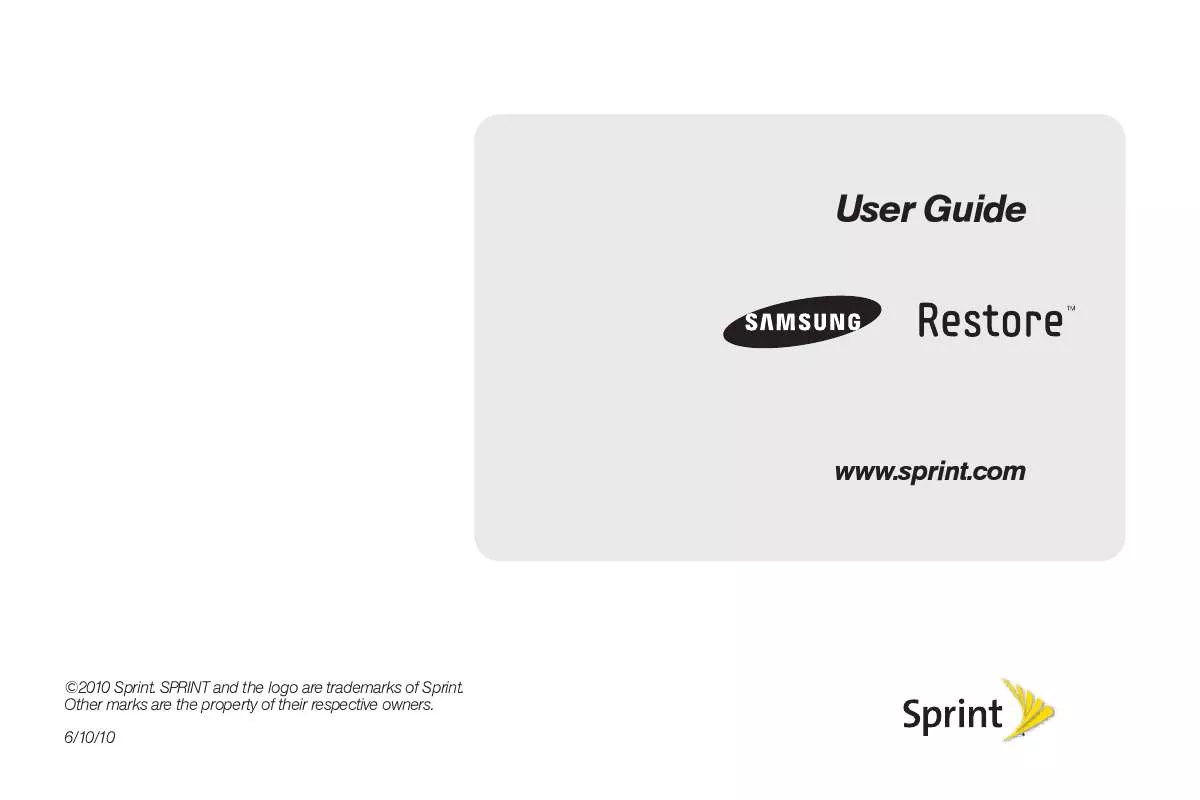 Mode d'emploi SAMSUNG SPH-M570