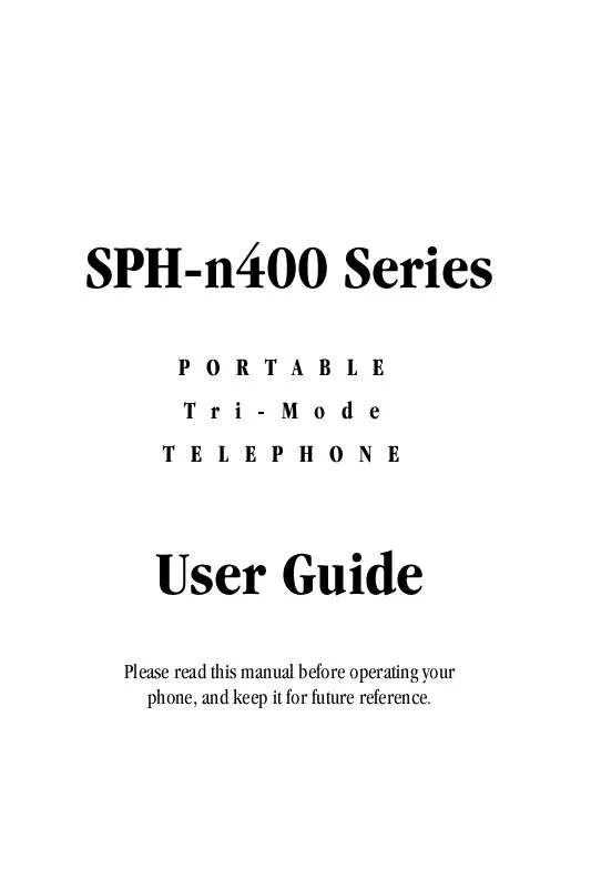 Mode d'emploi SAMSUNG SPH-N400