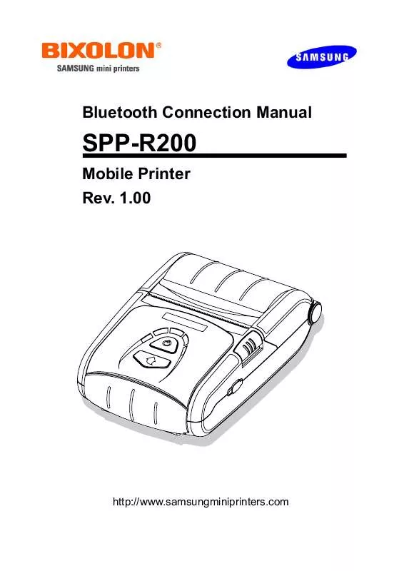 Mode d'emploi SAMSUNG SPP-R200