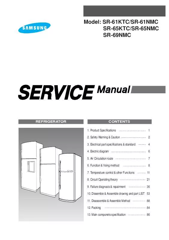 Mode d'emploi SAMSUNG SR-64KTC