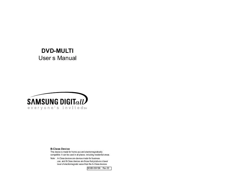 Mode d'emploi SAMSUNG SR-T03B