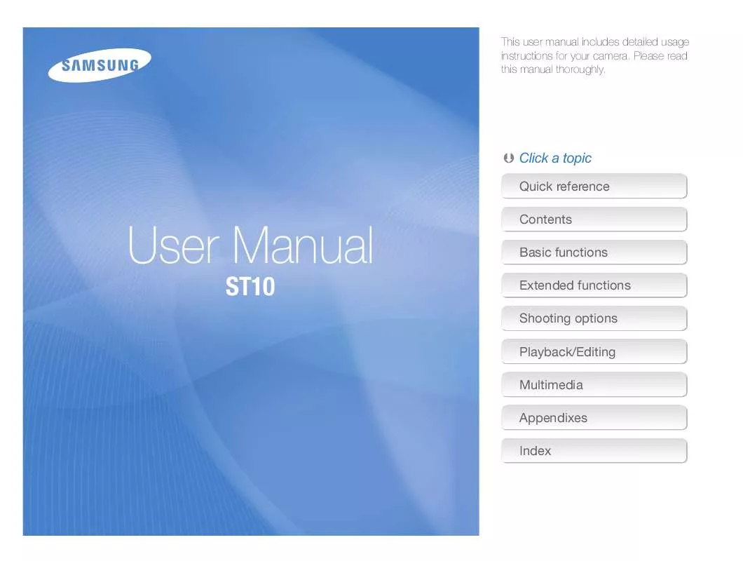 Mode d'emploi SAMSUNG ST-10