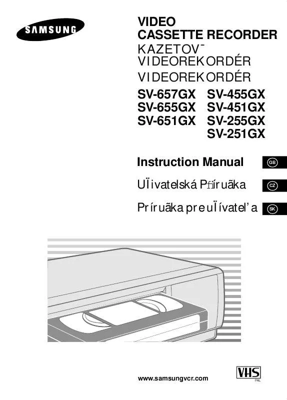 Mode d'emploi SAMSUNG SV-251GX