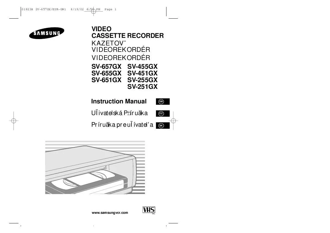 Mode d'emploi SAMSUNG SV-255GX