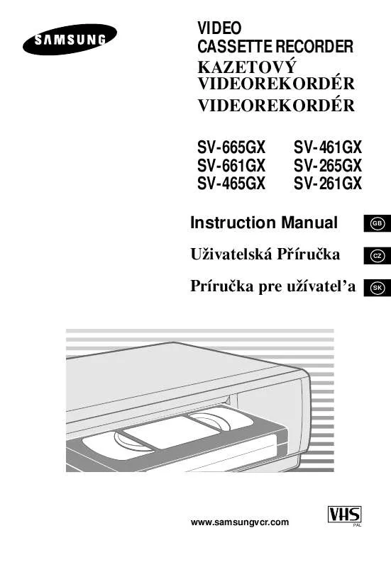 Mode d'emploi SAMSUNG SV-261GX