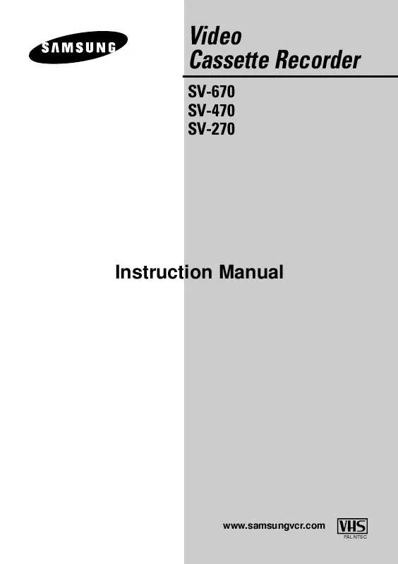 Mode d'emploi SAMSUNG SV-270