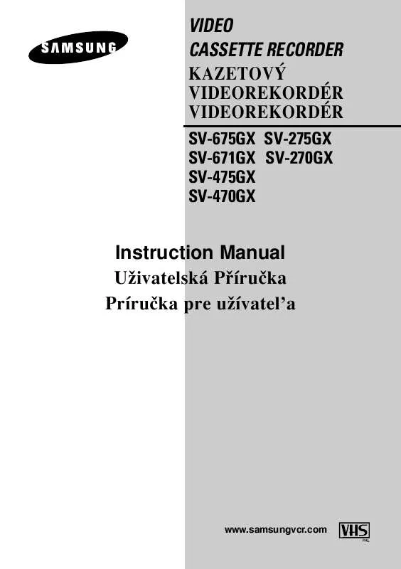 Mode d'emploi SAMSUNG SV-270GX