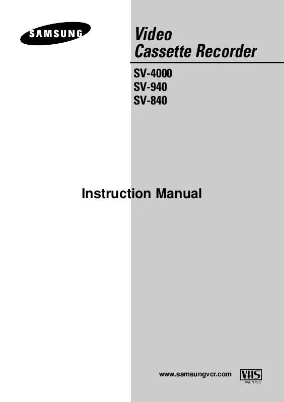 Mode d'emploi SAMSUNG SV-4000