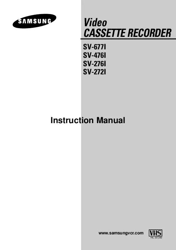 Mode d'emploi SAMSUNG SV-476I