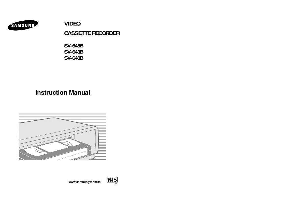 Mode d'emploi SAMSUNG SV640B-XEU