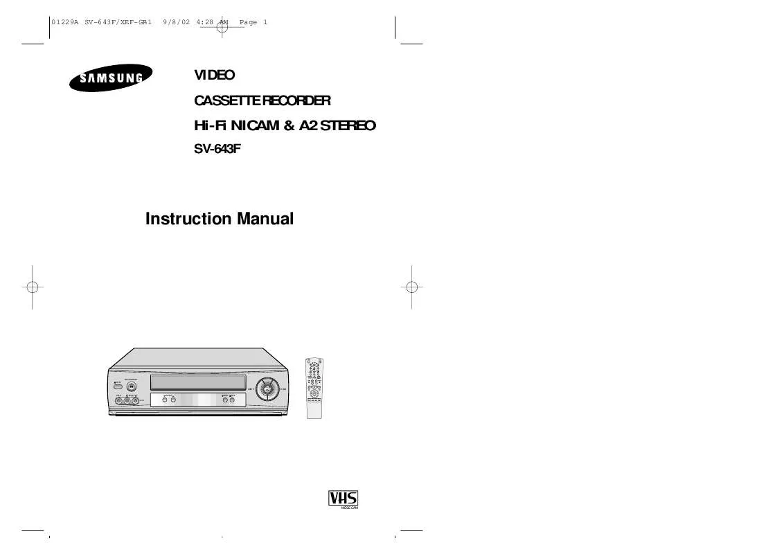 Mode d'emploi SAMSUNG SV-640F/XEF