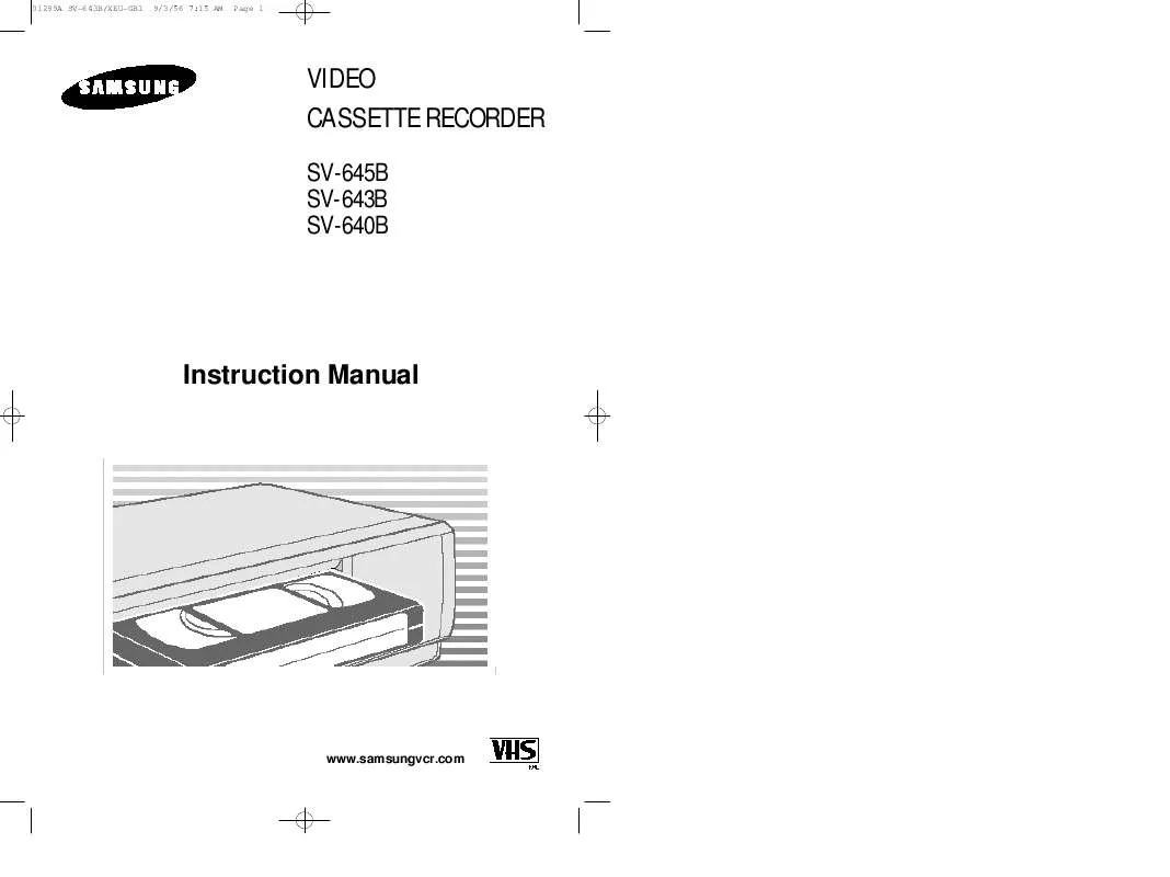 Mode d'emploi SAMSUNG SV645B-XEU