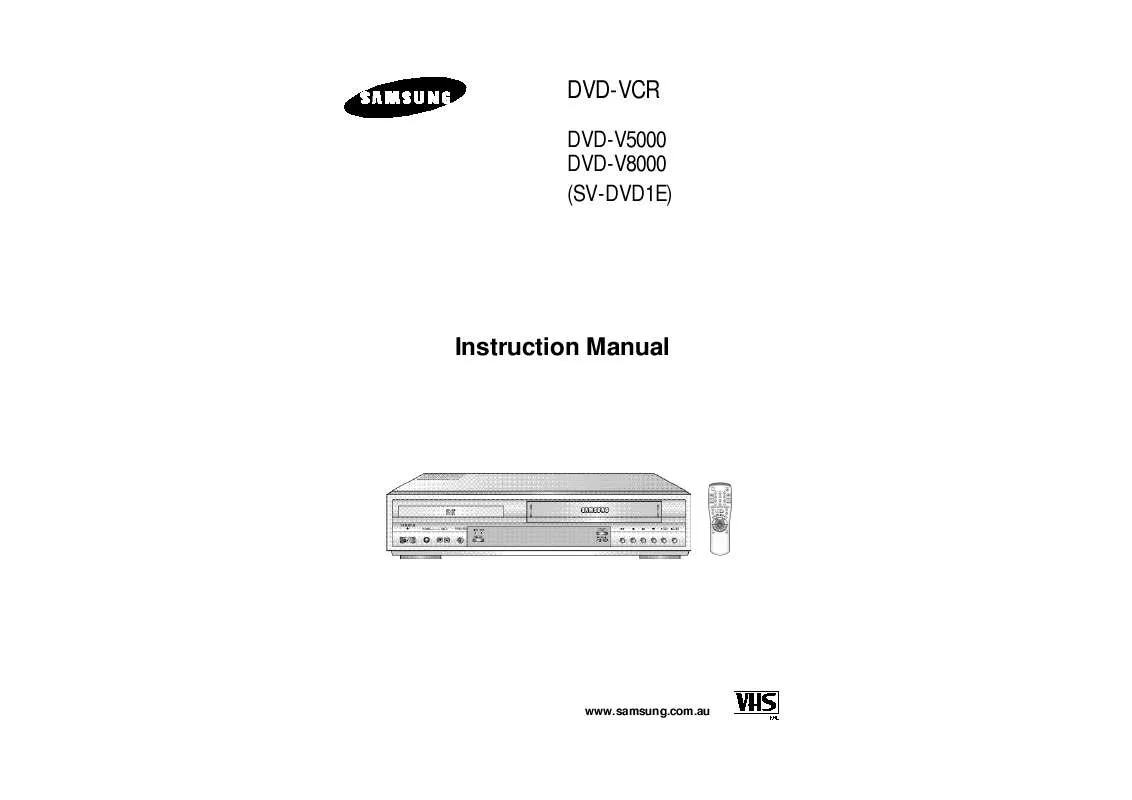 Mode d'emploi SAMSUNG SV-DVD1