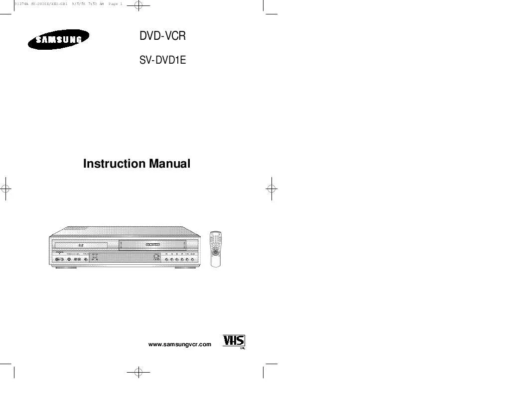 Mode d'emploi SAMSUNG SVDVD1E-XEUI