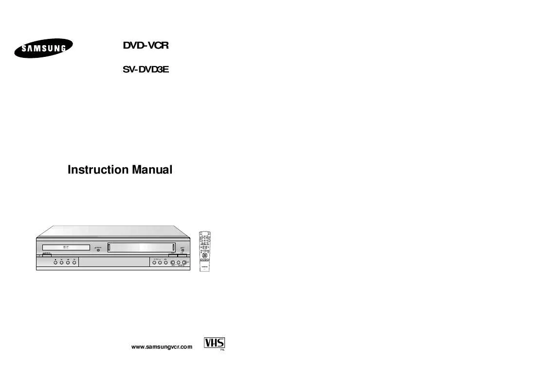 Mode d'emploi SAMSUNG SV-DVD3E