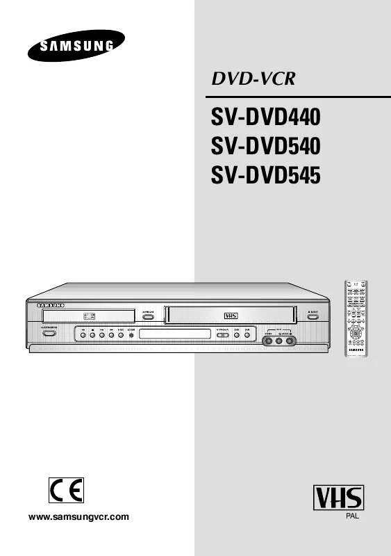 Mode d'emploi SAMSUNG SV-DVD540V