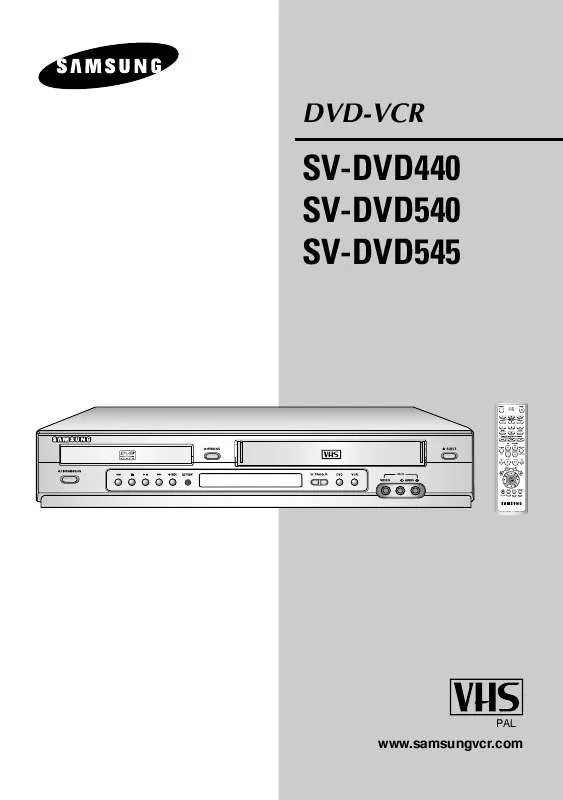 Mode d'emploi SAMSUNG SV-DVD545