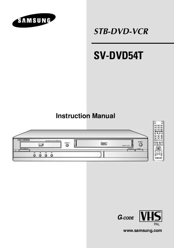 Mode d'emploi SAMSUNG SV-DVD54T