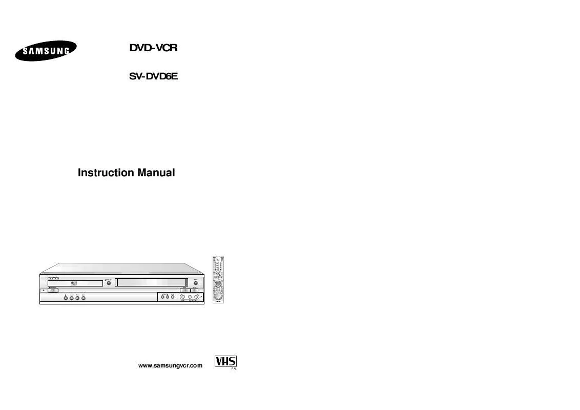 Mode d'emploi SAMSUNG SV-DVD6E