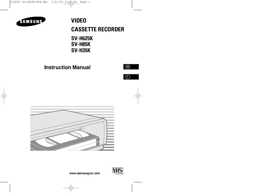 Mode d'emploi SAMSUNG SV-H35K