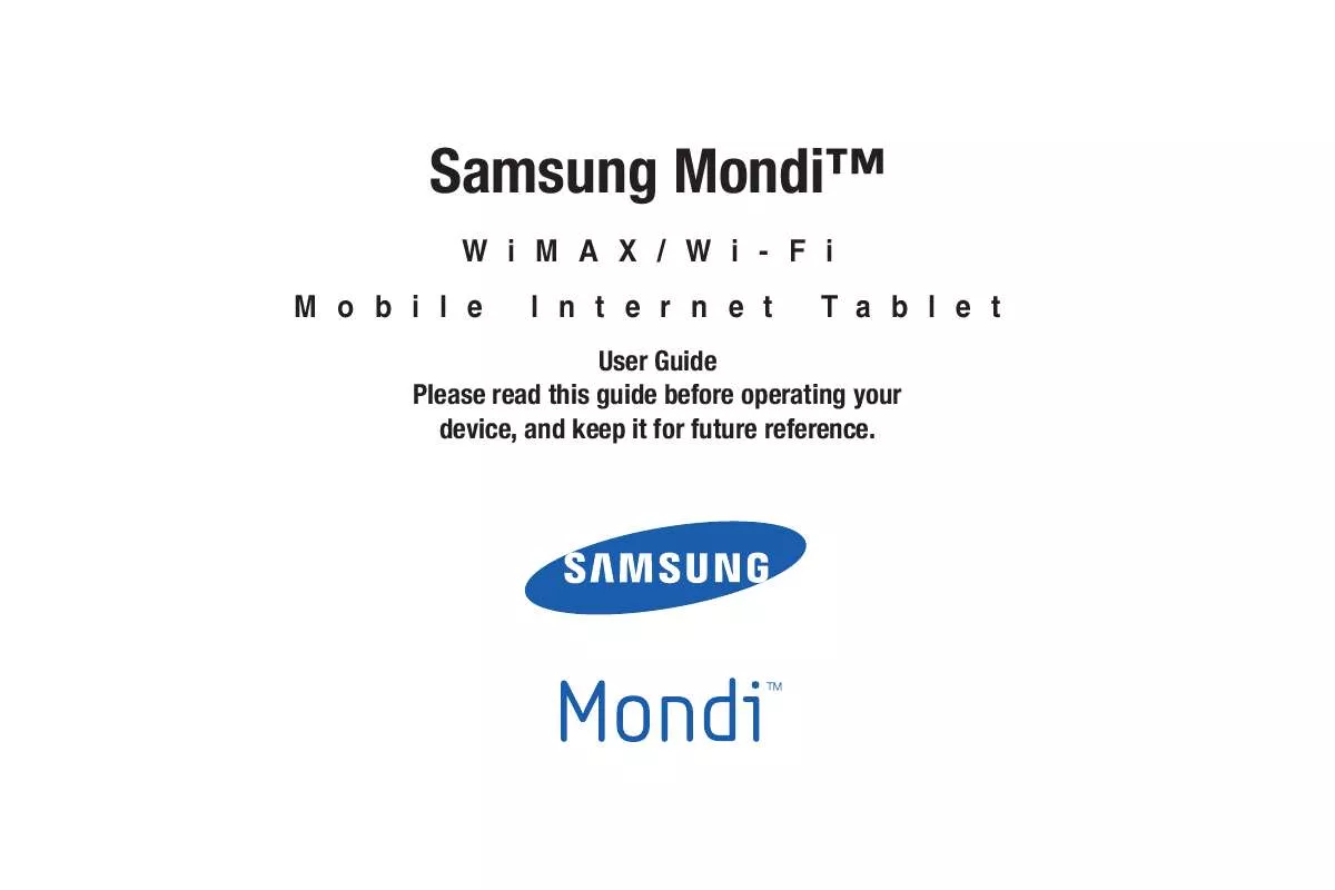 Mode d'emploi SAMSUNG SWD-M100