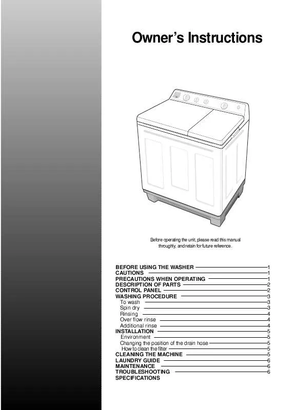 Mode d'emploi SAMSUNG SWT70B1