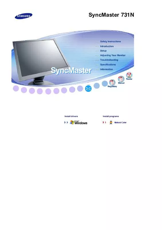 Mode d'emploi SAMSUNG SYNCMASTER 731N