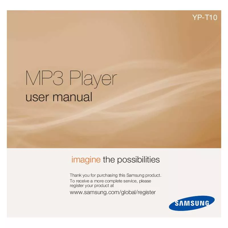 Mode d'emploi SAMSUNG T10 -TÃM 2GB