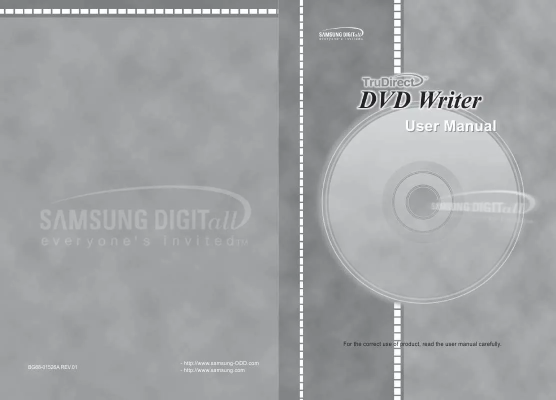 Mode d'emploi SAMSUNG TRUDIRECT DVD WRITER