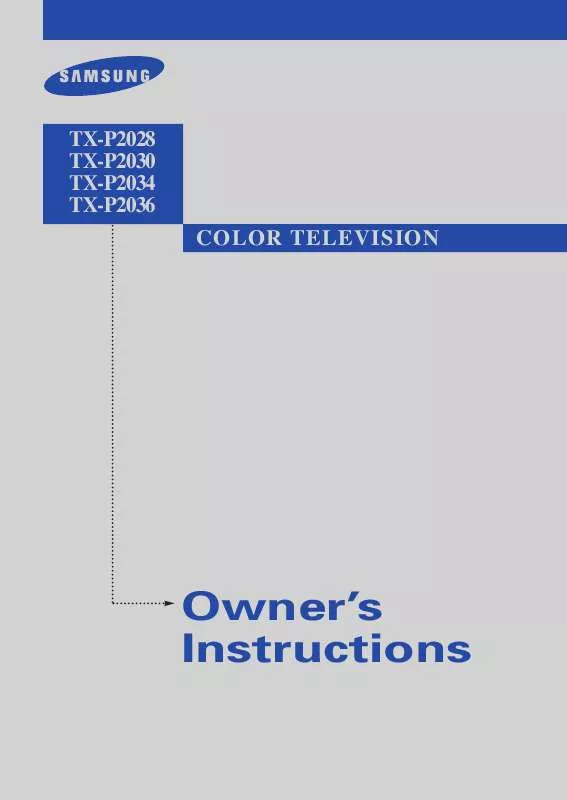 Mode d'emploi SAMSUNG TX-P2034